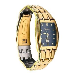 Armitron Unisex Goldtone Black Dial Analog Watch